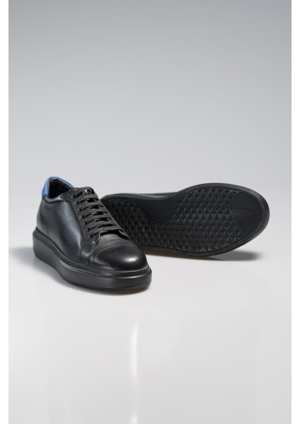 Kalın Kauçuk Taban Deri Erkek Sneakers Ayakkabı