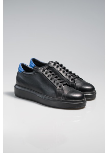 Kalın Kauçuk Taban Deri Erkek Sneakers Ayakkabı