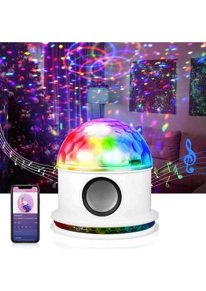 Süper Parlak Ses Kontrollü Kristal Led 10watt Bluetooth Hoparlörlü Atmosfer Gece Lambası modelleri