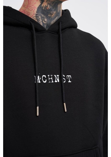 Kapüşonlu Godd And Evıl Baskı Oversize Erkek Sweatshirt fırsatları