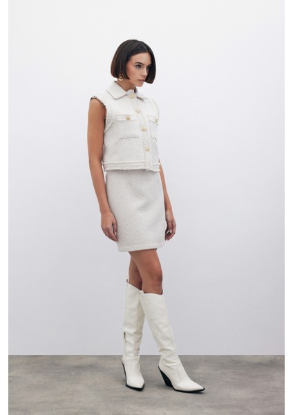 Simli Mini Tüvit Etek - Taş modelleri