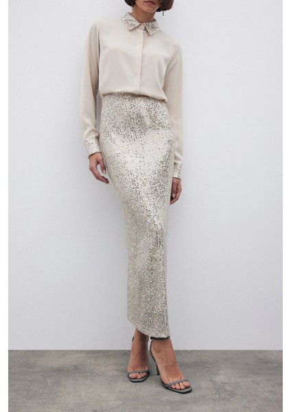 Karolin Midi Etek - Bej indirimleri