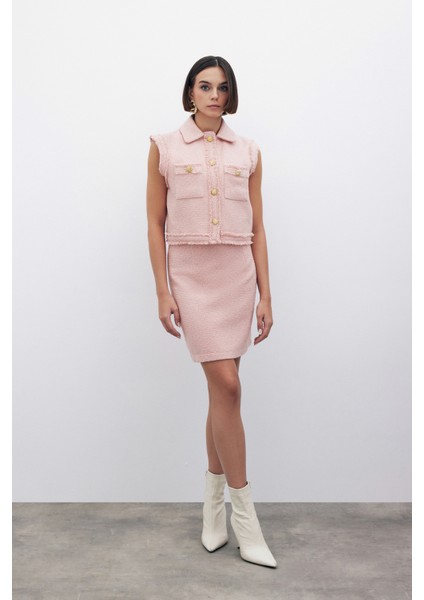 Simli Tüvit Yelek - Pudra fiyatları