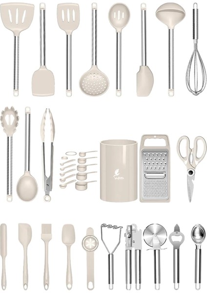 VLT1722 MARBELLA 35 PARÇA SİLİKON UÇLU SPATULA MUTFAK SE