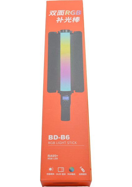 Dp Bd-B6 Rgb LED Işık Profesyonel Kapaklı Renkli Çok Modlu Rgb Light Stick LED Light fırsatları