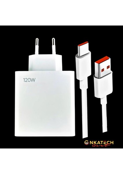 Type-C 120W (Watt) Turbo Hızlı Şarj Aleti Adaptörü ve Kablosu (Set)