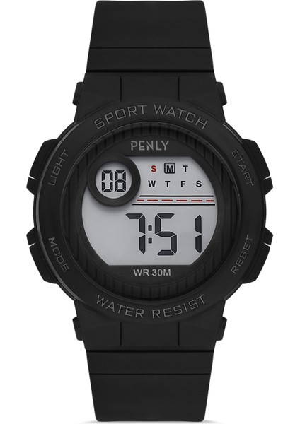Su Geçirmez Kol Saati Dijital 8212 Model Siyah +4 Renk Kronometre-Alarmlı 5ATM