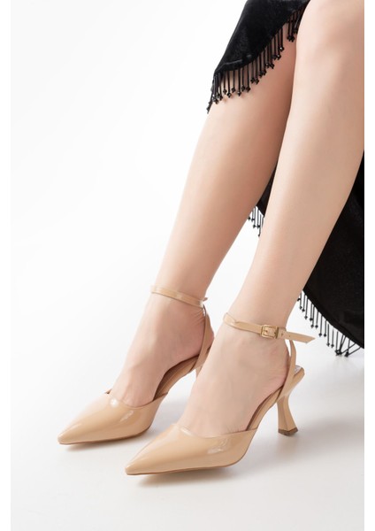 ST-004 Nut Rugan Günlük 7 cm Topuklu Kadın Ayakkabı fırsatları