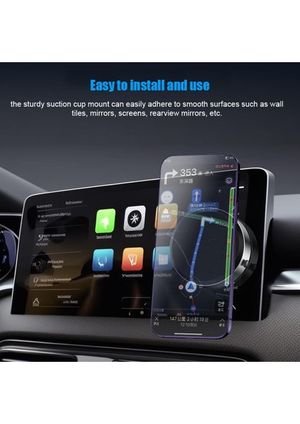 Yeni Nesil Akıllı Taşınabilir Magsafe Mıknatıslı Otomatik Vakumlu Telefon Tutucu Araç Içi Ev Ofis