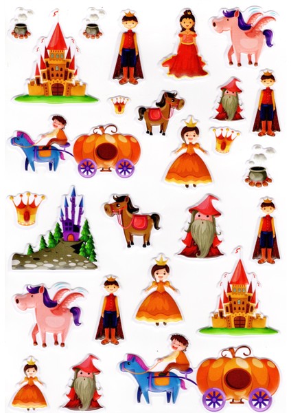 Sticker Kabartmalı A4 Boyutunda Stiker Defter, Planlayıcı ETIKET-(LIM540) - Prenses Sindirella fiyatları