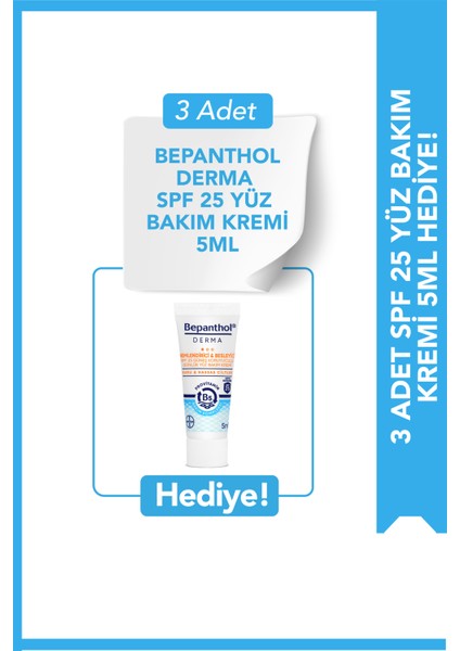 Derma Yüz Temizleme Jeli + 3 Adet Derma Spf 25 Yüz Bakım Kremi 5ml Hediyeli