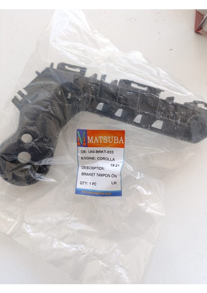 COROLLA ÖN SOL(ŞOFÖR) TAMPON BRAKET 2019-2020-2021-2022-2023-2024 UNİ-BRKT-033