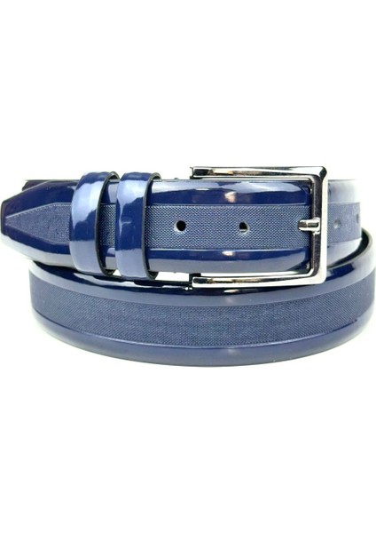 Rse Leather Goodserkek Rugan Kemer - Vegan Deri - 3,5 cm Desenli