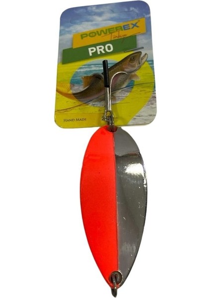 Pro 26 Gr. 6,5 Cm. Aquaav Turna Kaşığı Kırmızı Parlak Krom MOD:6823 Metal Kaşık Sahte Yem