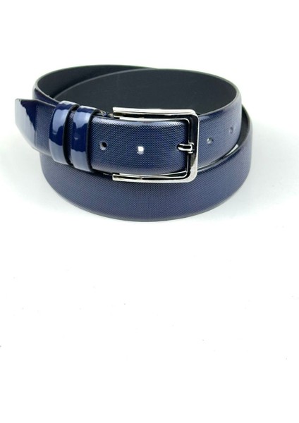 Rse Leather Goodserkek Rugan Kemer - Vegan Deri - 3,5 cm Desenli
