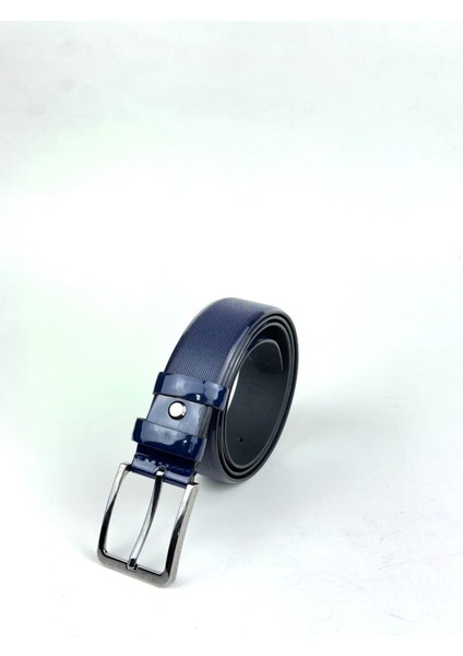 Rse Leather Goodserkek Rugan Kemer - Vegan Deri - 3,5 cm Desenli