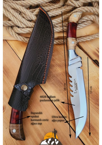 Epoksi Ceviz Sap Outdoor Kamp Bıçağı Çakısı Piknik Bıçak Çakı Mutfak Bıçağı Kılıflı ( Kmp-02 ) fırsatları