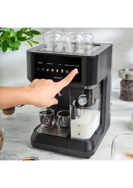 Mycaffe Barista S10 Entegre Süt Hazneli Otomatik Espresso Latte ve Cappuccino Mak. Matteblack