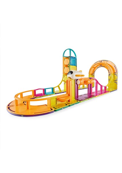 Magnetic Dıy Mıknatıslı Manyetik Roller Coaster Yapı Blokları 61 Parça Stem Oyun Seti