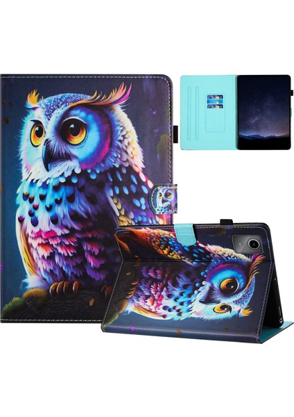 Lenovo Tab M11/ Xiaoxin Pad 11 2024 Için Boyalı Deri Tablet Kılıfı (Yurt Dışından)