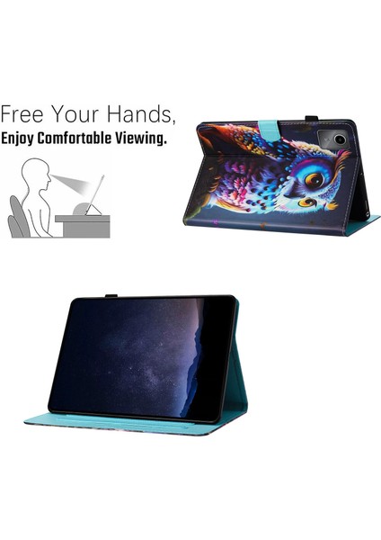 Lenovo Tab M11/ Xiaoxin Pad 11 2024 Için Boyalı Deri Tablet Kılıfı (Yurt Dışından)