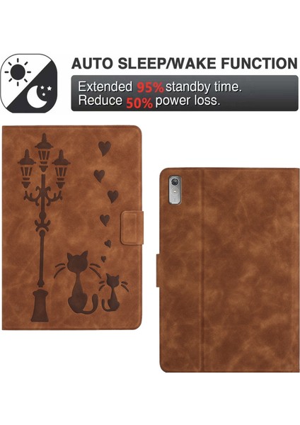 Lenovo Tab M9 / TB-310FU Için Çift Kedi Pu Tablet Kılıfı (Yurt Dışından) fırsatları
