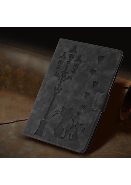 Lenovo Tab M9 / TB-310FU Için Çift Kedi Pu Tablet Kılıfı (Yurt Dışından)