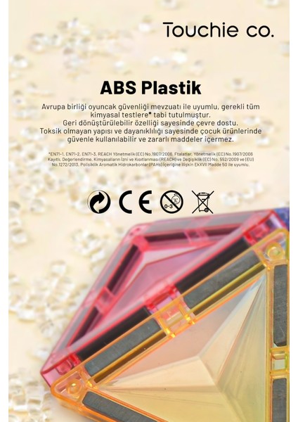 Magnetic Tiles Mıknatıslı Elmas Manyetik Yapı Blokları 108 Parça Stem Oyun Seti Arabalı