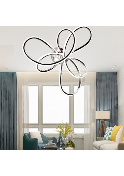 Aybel Krom 48 Watt Plafonyer Modern Koridor Salon LED Avize