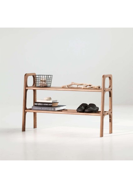 Escala, Masif Ahşap, Ayakkabılık Ve Raf Sistemi, 100x65, Tik Renk, Cpt4734-100