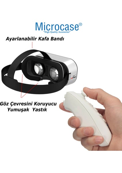 Vrpark V5 3D Sanal Gerçeklik Gözlüğü + Vr Kablosuz Bluetooth KUMANDA-AL4747