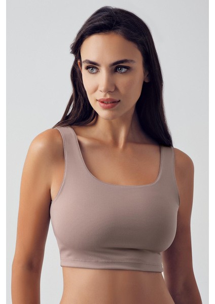 Spor Kalın Askılı Crop Top Büstiyer C01