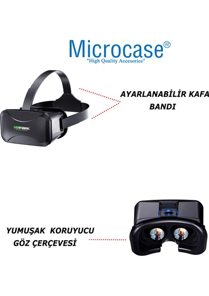 Vrpark V7 3D Sanal Gerçeklik Gözlüğü + Vr Kablosuz Bluetooth KUMANDA-AL4749