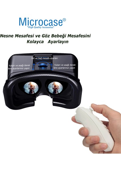 Vrpark V7 3D Sanal Gerçeklik Gözlüğü + Vr Kablosuz Bluetooth KUMANDA-AL4749