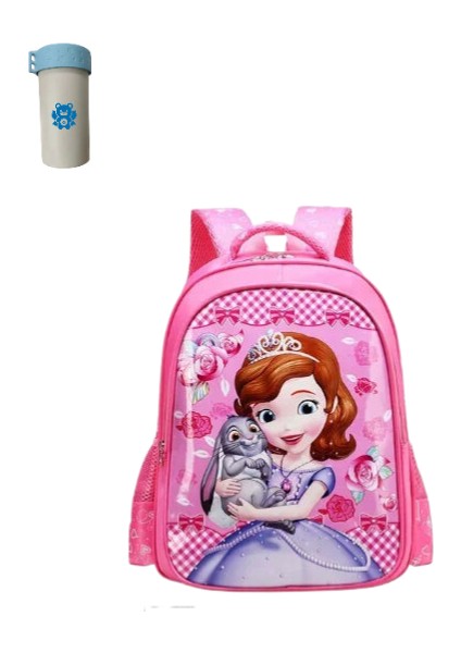 Disney Dondurulmuş Sırt Çantası Elsa Anna Snow Queen Sevimli Sırt Çantası Çocuk Okul Çantası (Yurt Dışından)