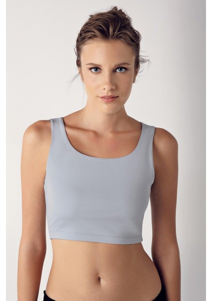 Spor Kalın Askılı Crop Top Büstiyer C01