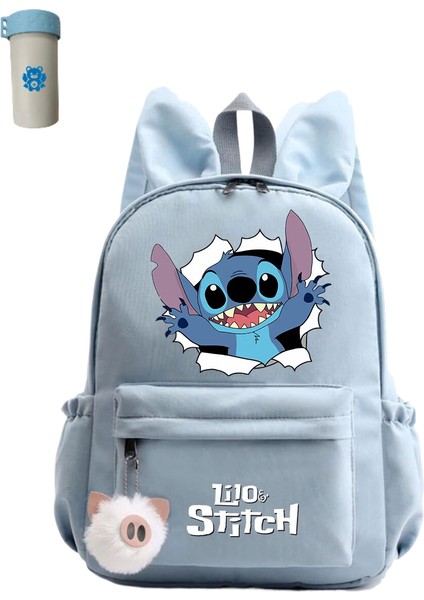 Sevimli Disney Lilo Dikişli Sırt Çantası Kız Erkek Öğrenci Gençler Çocuk Sırt Çantası (Yurt Dışından)