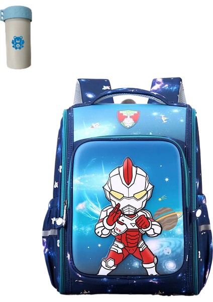 Erkek Sırt Çantası Sevimli Kız Ilkokul Su Geçirmez Büyük Kapasiteli Siyah Güzellik Ultraman Kawaii Anime Karakter Okul Çantası (Yurt Dışından)