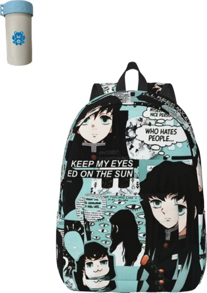 Sırt Çantası Erkek Günlük Okul Çantası Üniversite Anime Kimestu No Yaiba Çantası (Yurt Dışından)