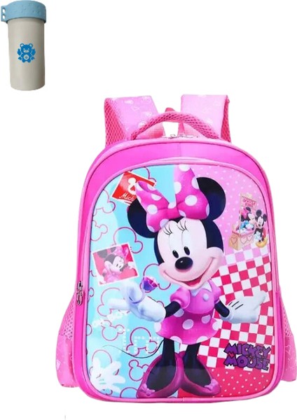 Disney Dondurulmuş Sırt Çantası Elsa Anna Snow Queen Sevimli Sırt Çantası Çocuk Okul Çantası (Yurt Dışından)