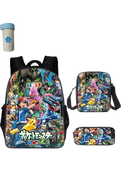 Pokemon Çocuklar Okul Sırt Çantası Saklama Çantası Kawaii Pikachu Çizgi Film Karakteri Öğrenci (Yurt Dışından)