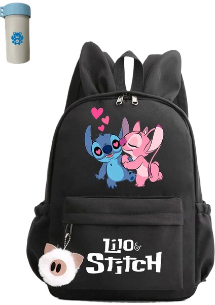 Kız Sırt Çantası Erkek Gençler Sırt Çantası Rahat Okul Çantası Seyahat Tavşan Kulakları Sırt Çantası (Yurt Dışından)