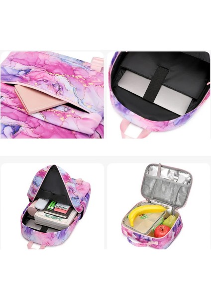 2 Adet Disney Lilo Stitch Çok Cepli Sırt Çantası Öğle Yemeği Çantası Keten Sırt Çantası Rahat Okul Çantası (Yurt Dışından) fiyatları