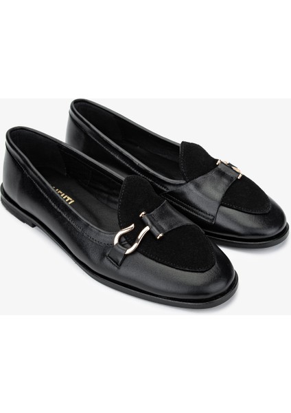 Kadın Siyah Deri Loafer Ayakkabı 961 01 Bn Ayk SK24-25 Sıyah Dr fiyatları