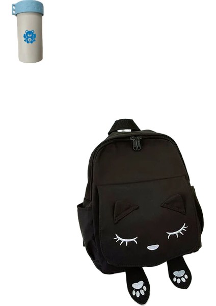 Işlemeli Sevimli Kedi Sırt Çantası Çocuk Okul Çantası (Yurt Dışından)