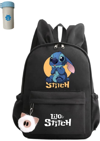 Sevimli Disney Lilo Dikişli Sırt Çantası Kız Erkek Öğrenci Gençler Çocuk Sırt Çantası (Yurt Dışından)