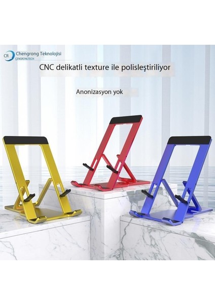 Katlanır Cep Telefonu Tutucusu Alüminyum Alaşımlı Taşınabilir Masaüstü Tembel Tablet Telefon Tutucusu (Yurt Dışından)