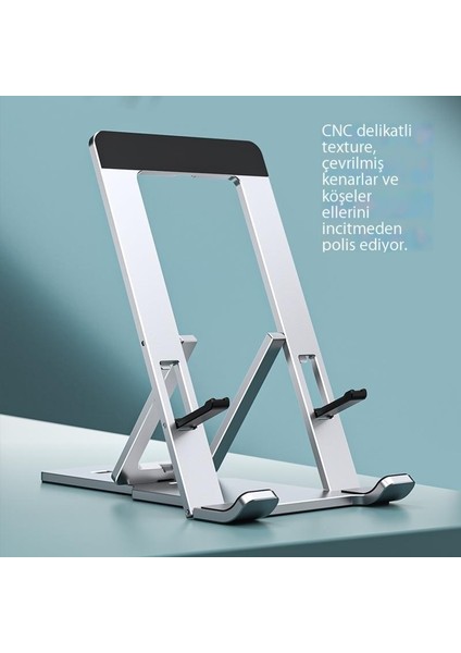 Katlanır Cep Telefonu Tutucusu Alüminyum Alaşımlı Taşınabilir Masaüstü Tembel Tablet Telefon Tutucusu (Yurt Dışından)