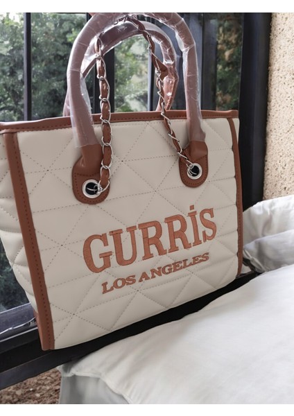 Bej - Kahve Los Angeles Zincir Aksesuarlı Geniş Iç Hacimli , Kol Çanta fiyatları