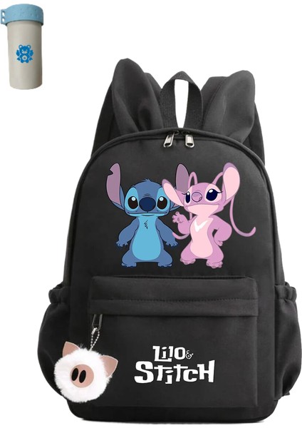 Sevimli Disney Lilo Dikişli Sırt Çantası Kız Erkek Öğrenci Gençler Çocuk Sırt Çantası (Yurt Dışından)